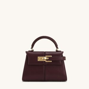 Elise Top Handle Bag – Deep Burgundy